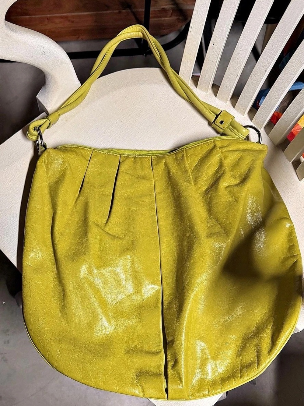 Hobo Yellow Leather Bag